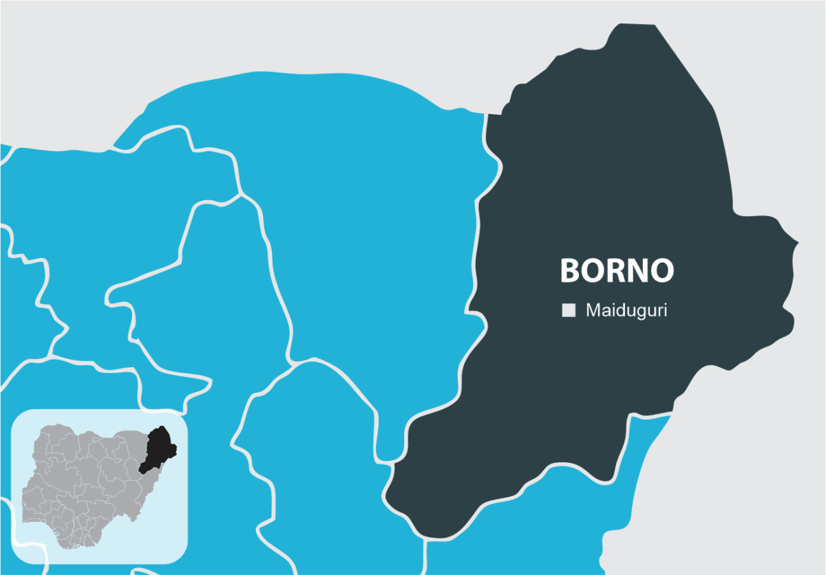 Students in Nigerian classroom preparing for national certification examinations in Borno State