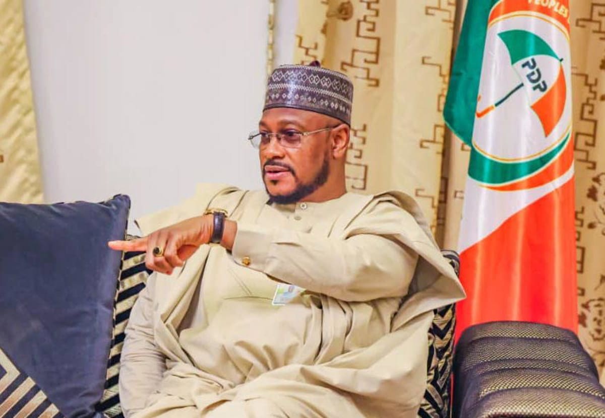 ** Governor Dauda Lawal of Zamfara State, Nigeria, standing in official setting