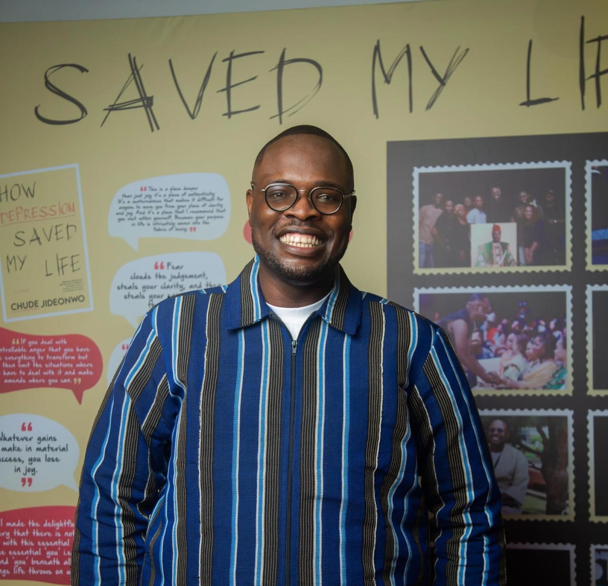 Media entrepreneur Chude Jideonwo at book launch for memoir How Depression Saved My Life