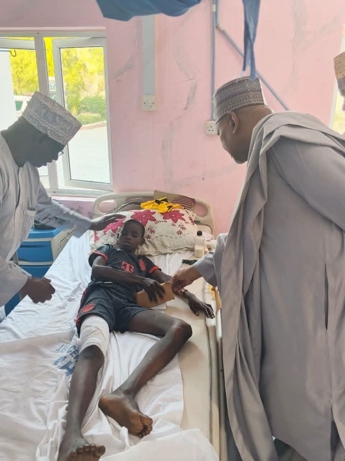 Hospital ward in Maiduguri where medical staff treat survivors of March attacks