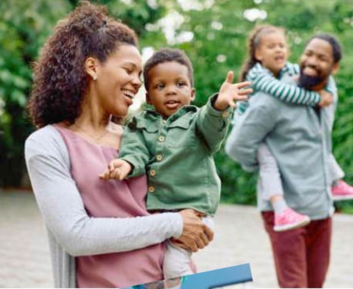 ** Diverse happy families with children representing modern paths to parenthood