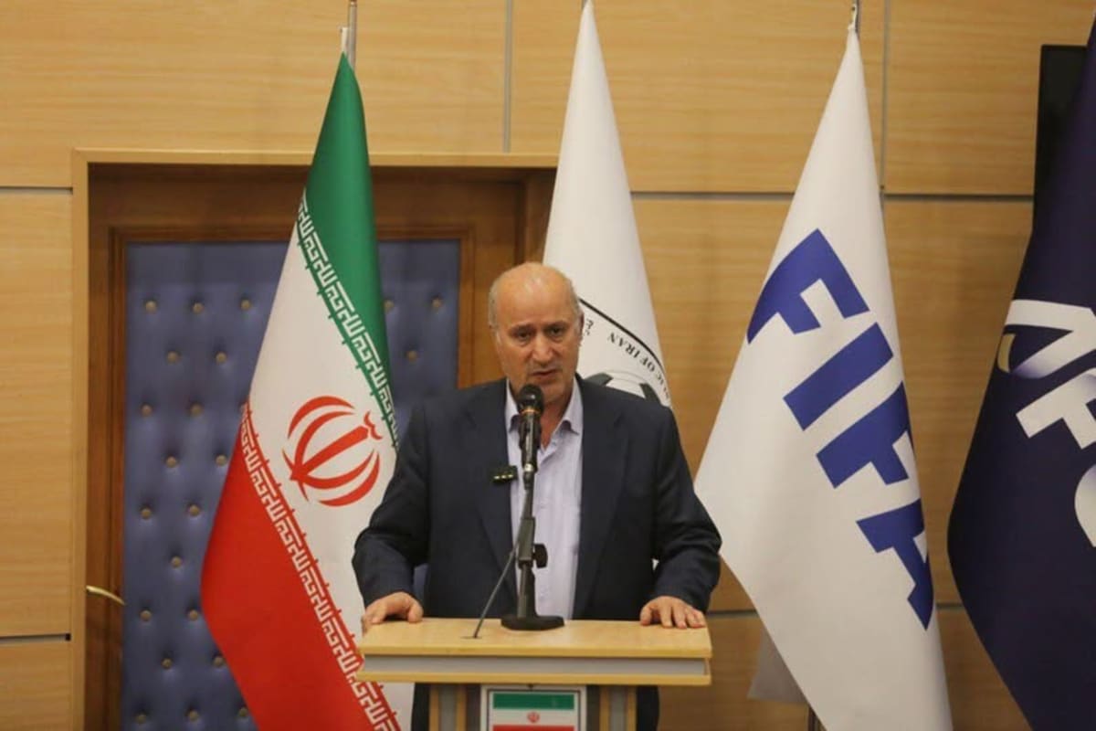 Mehdi Taj, president of Iran's football federation, speaking about World Cup preparations