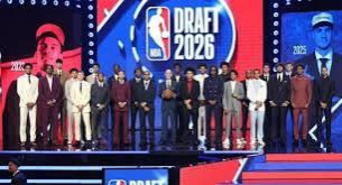 Nigerian basketball players celebrating at 2026 NBA Draft event in Brooklyn New York