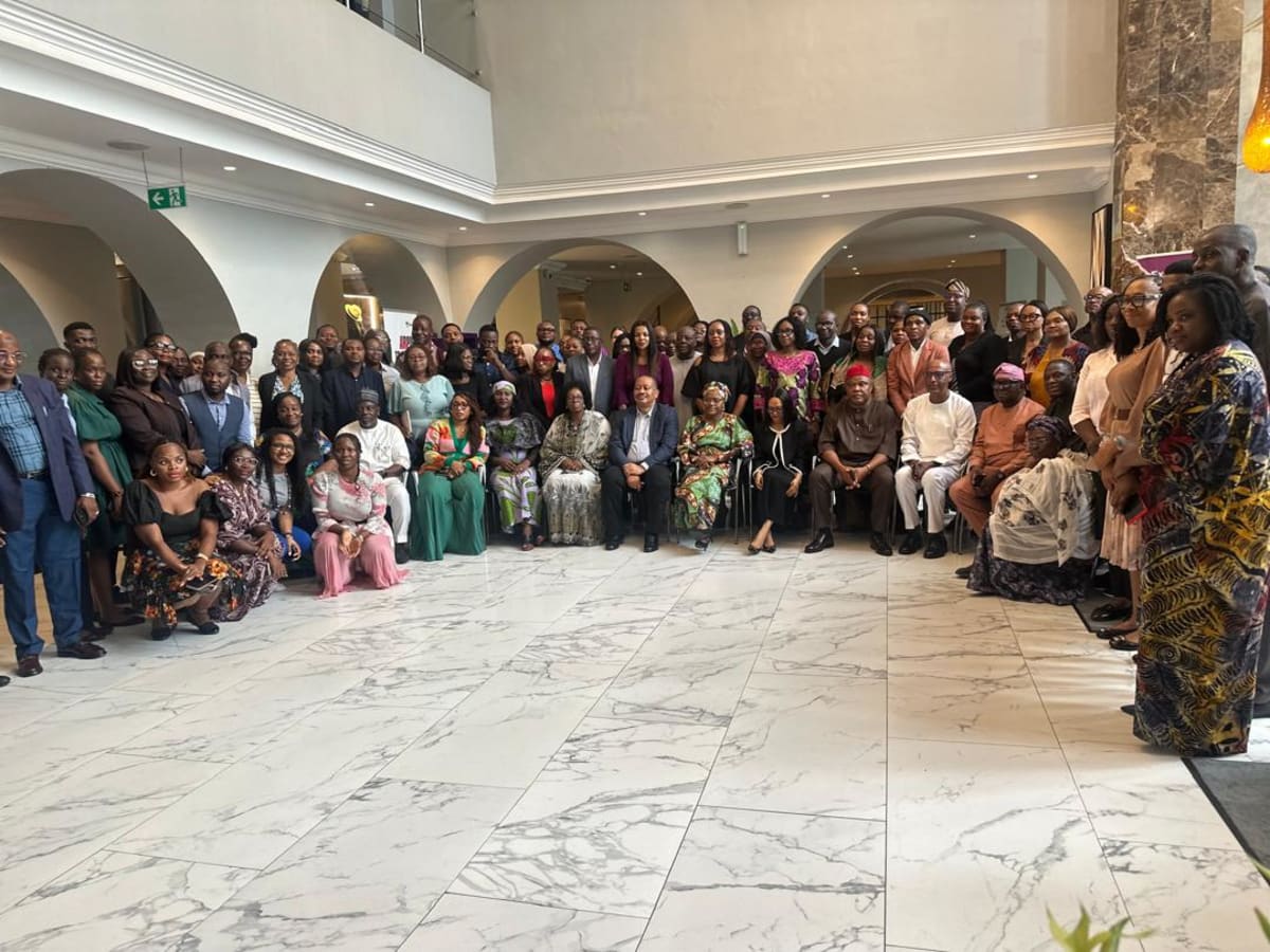 Nigerian officials and food industry stakeholders meeting to discuss food fortification progress in Lagos
