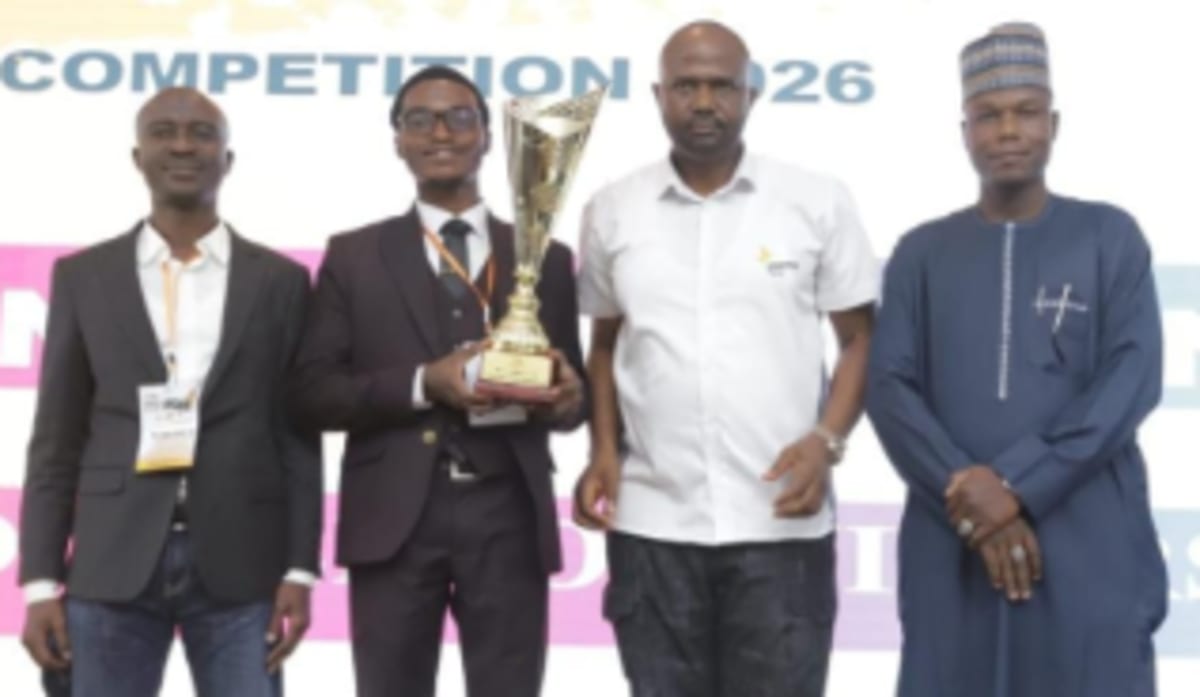 Enactus Nigeria team members and advisers from Ahmadu Bello University celebrating at national competition finals