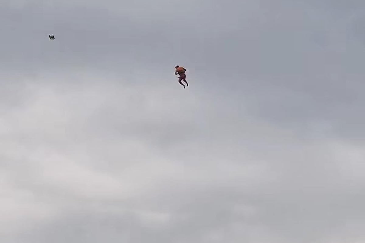 Swiss Man Soars 92 Feet in Record-Breaking Blobbing Stunt