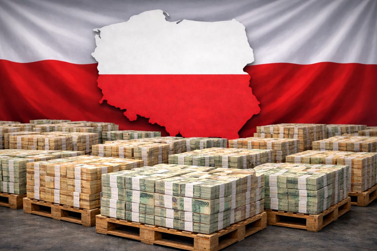 Modern Warsaw skyline showing Poland's economic transformation into trillion-dollar economy