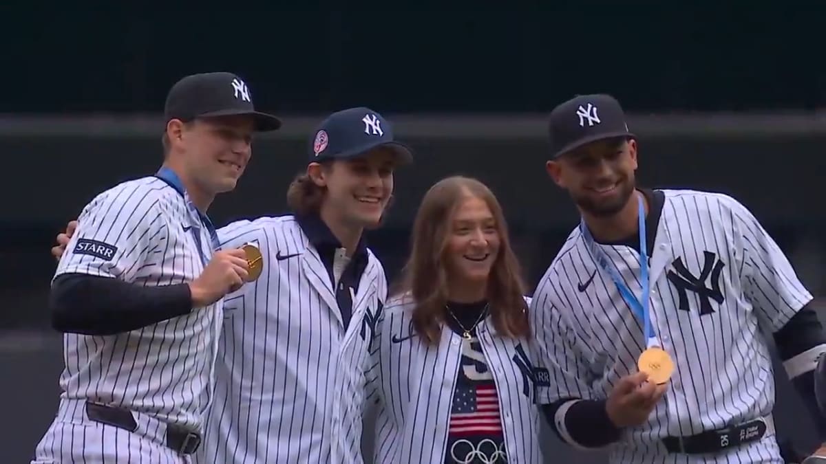Olympic Gold Winners Throw First Pitches Across America - Image 4