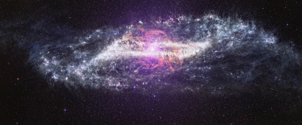 James Webb Space Telescope infrared image showing millions of stars and swirling dust in Centaurus A galaxy