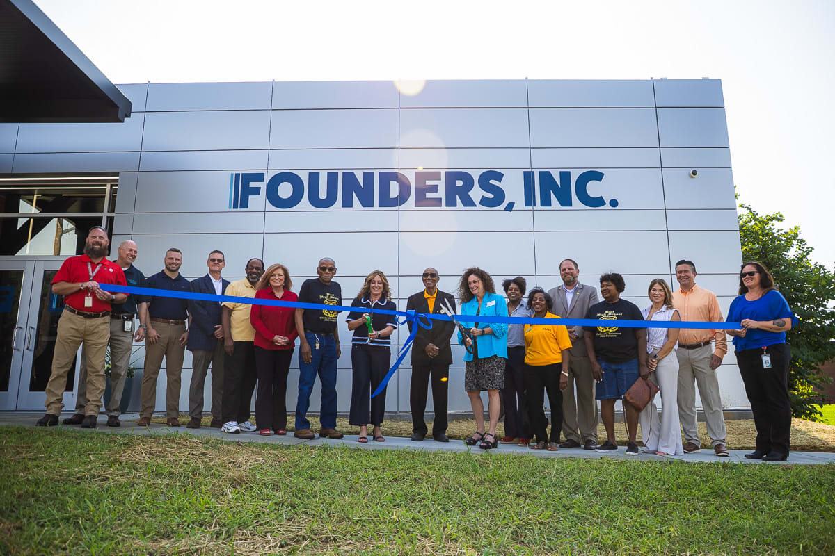 Students collaborate in the renovated Burt Innovation Center facility featuring modern workspaces and equipment