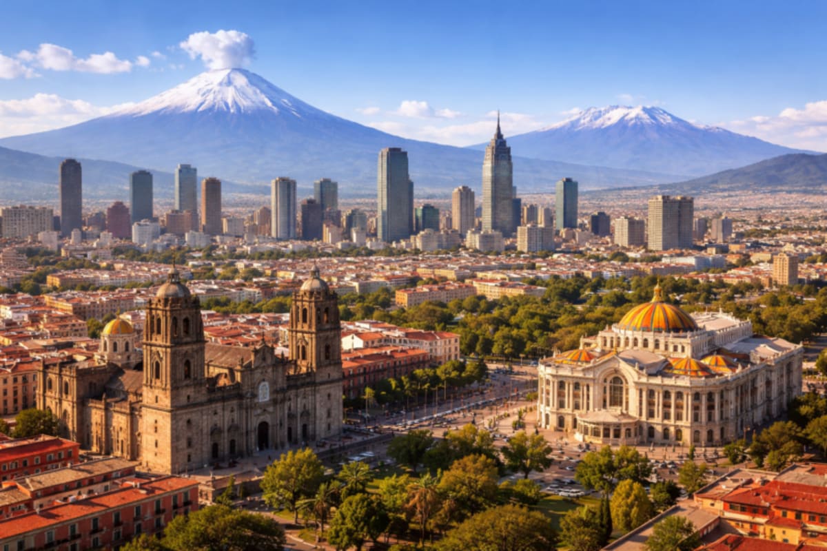 Electric vehicle charging station with modern design in urban Latin American setting
