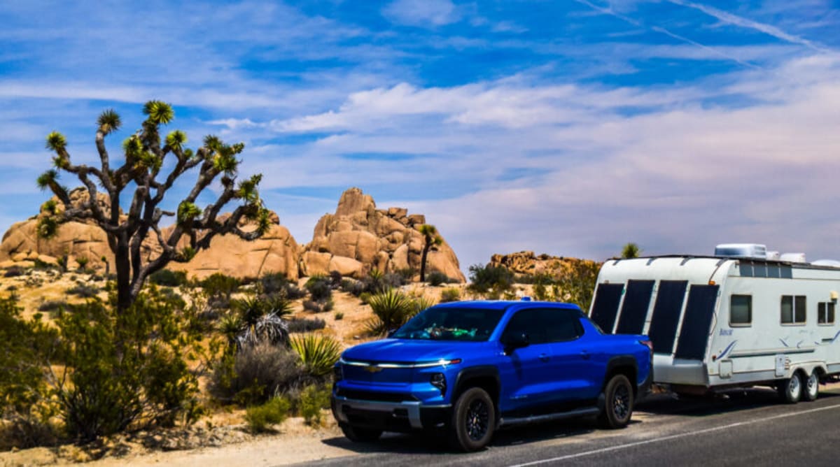 Family Drives 9,000 Miles in Electric Truck Towing Camper - Image 2