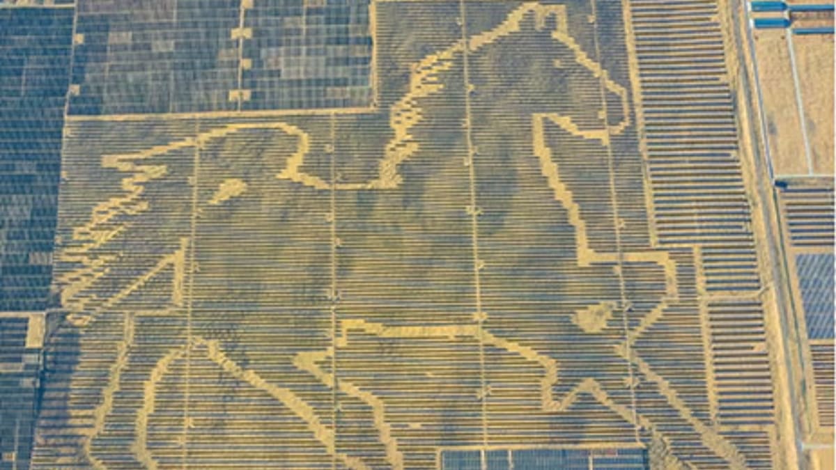 China's Horse-Shaped Solar Farm Visible From Space
