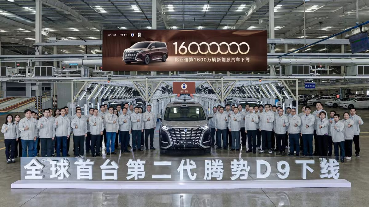 BYD Hits 16 Million Electric Vehicles in Record Time