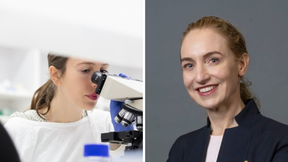 Professor Georgina Long in laboratory setting, leading researcher on personalised melanoma mRNA therapy trial