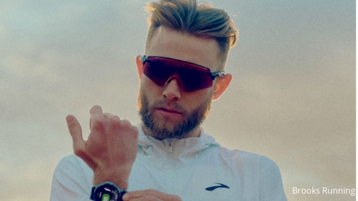 British runner Josh Kerr racing on track in professional middle distance competition