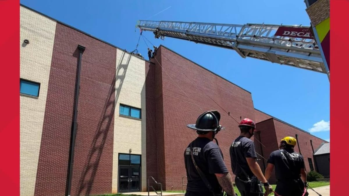 Firefighters Save Roofer After Dangerous Ladder Fall