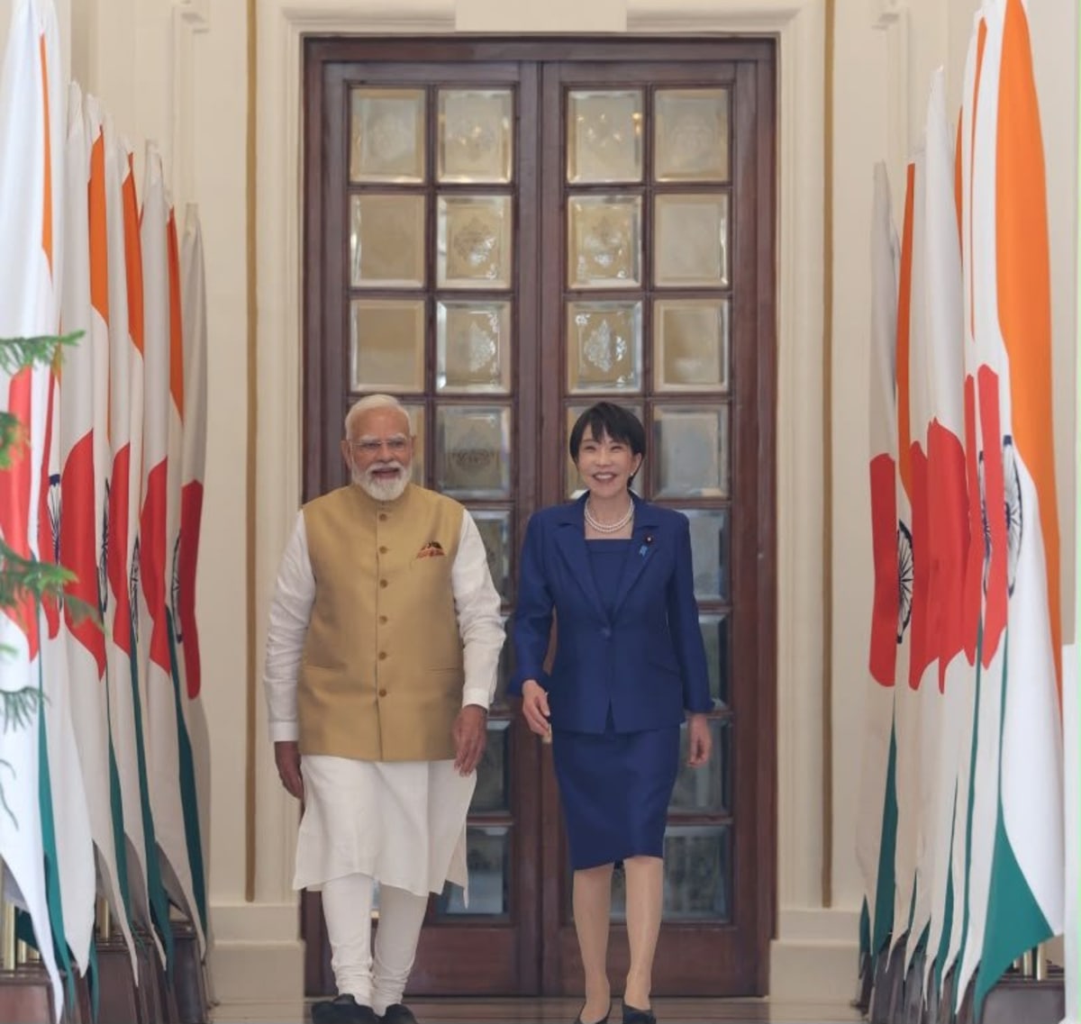 Indian and Japanese flags side by side representing the new bilateral AI partnership agreement