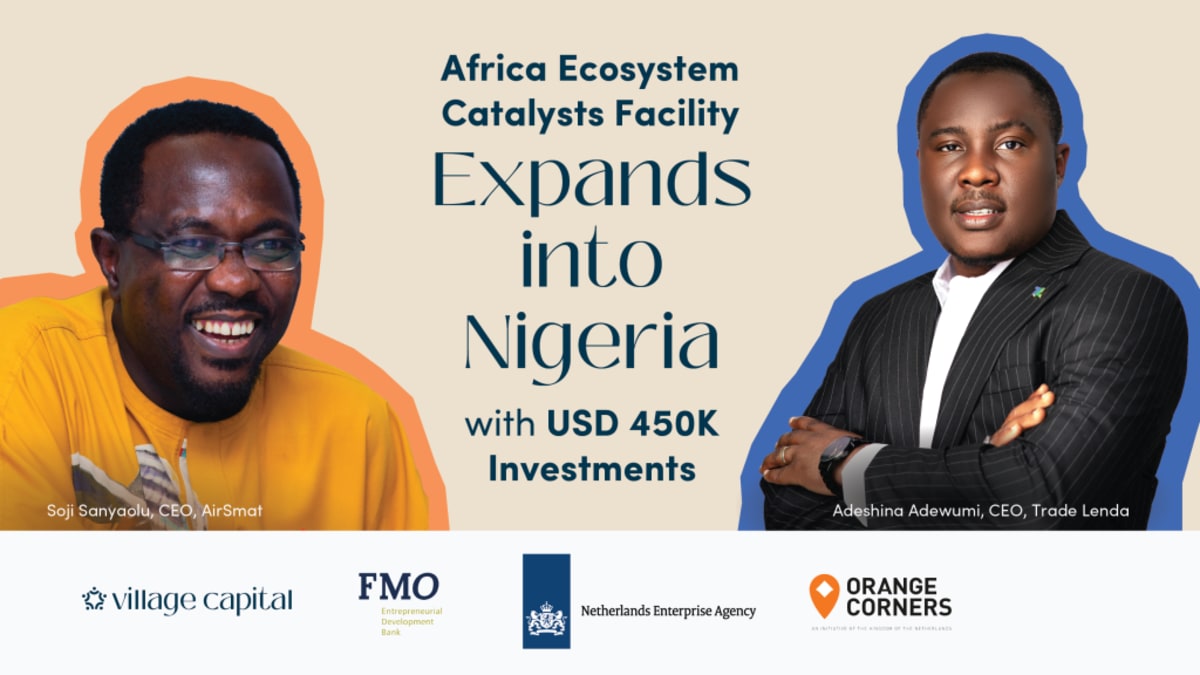 Nigerian entrepreneurs working on laptops in bright modern office space with greenery
