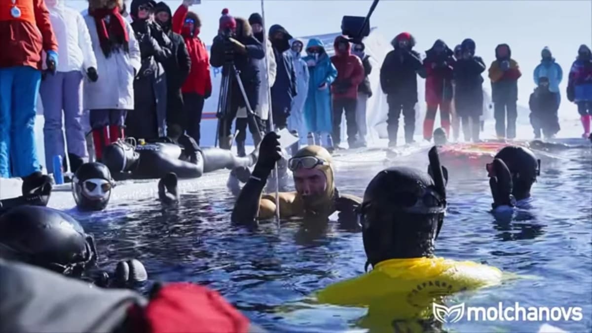 Freediver Molchanov Shatters Own Ice Diving Record - Image 2