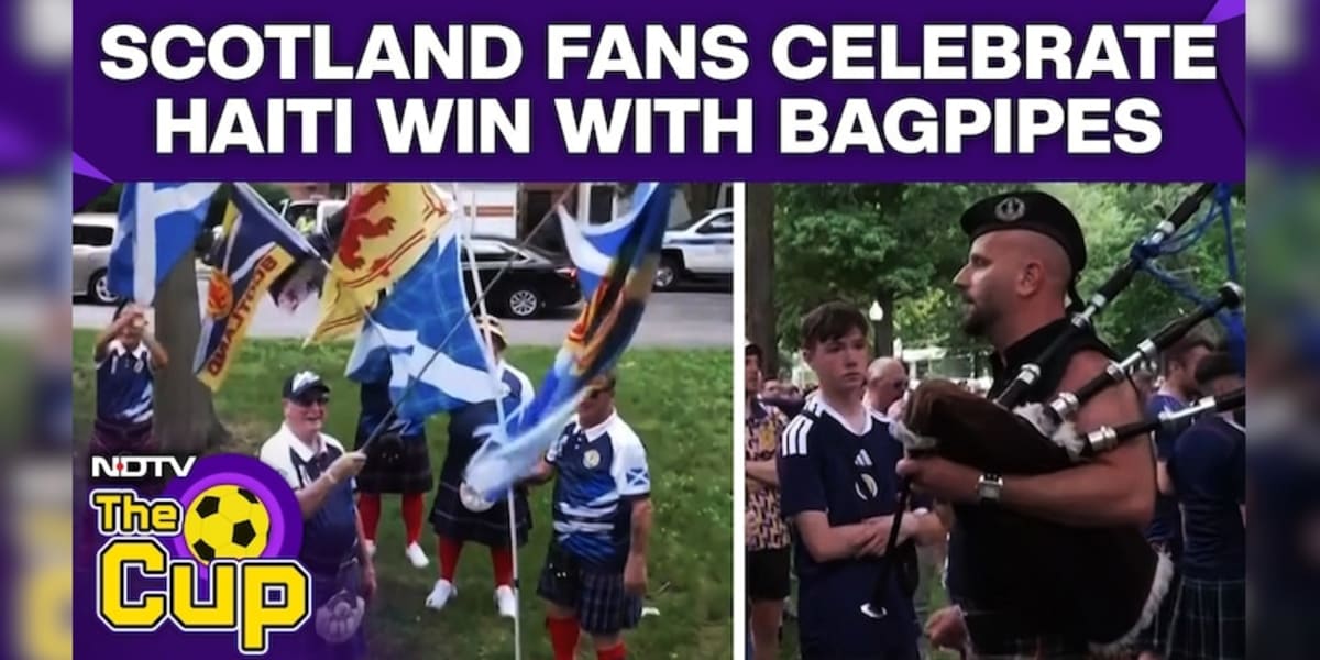 Scotland Fans Parade Bagpipes Through Boston After Win - Image 2