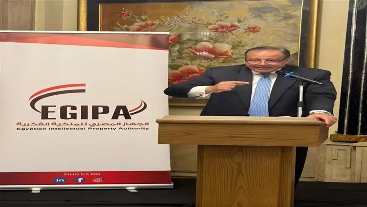 Egyptian and international officials shaking hands at innovation partnership dialogue in Cairo