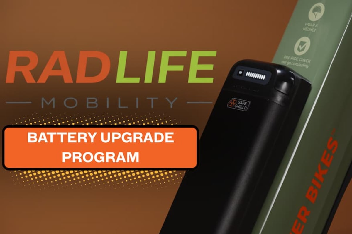 Modern e-bike battery pack with advanced Safe Shield thermal protection technology installed on bicycle frame