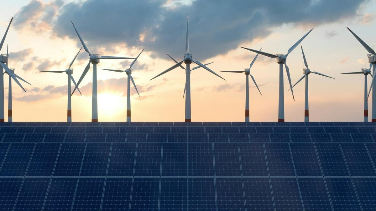 Wind turbines standing tall across Nova Scotia landscape generating renewable energy for Canada