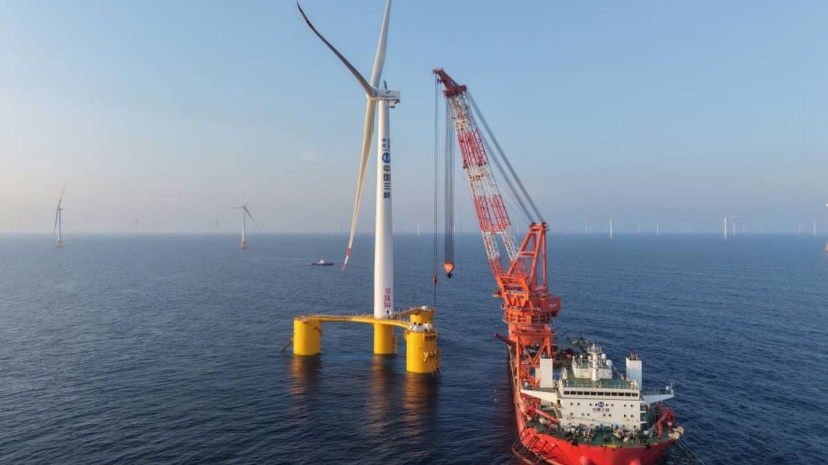 China Launches World's Largest Floating Wind Turbine