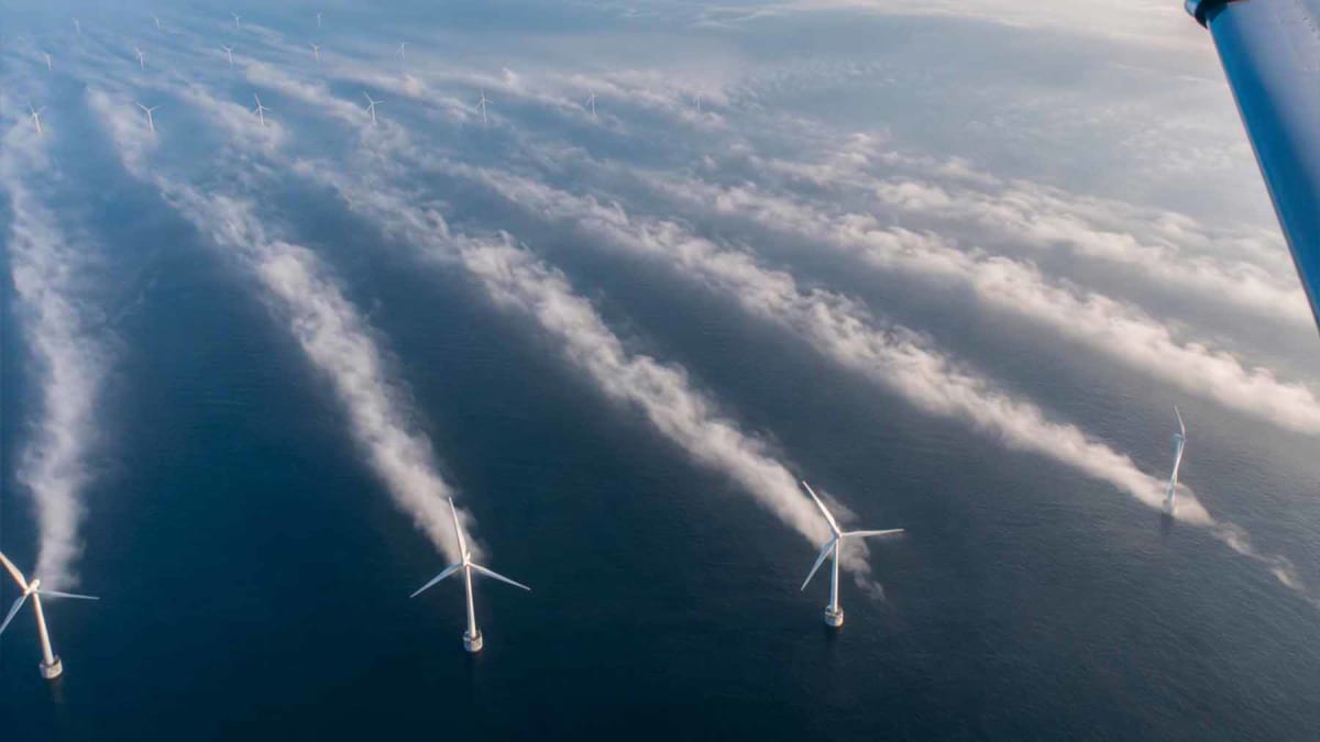 Denmark Wind Farm Creates 6-Mile "Ghost Tails" Over Ocean