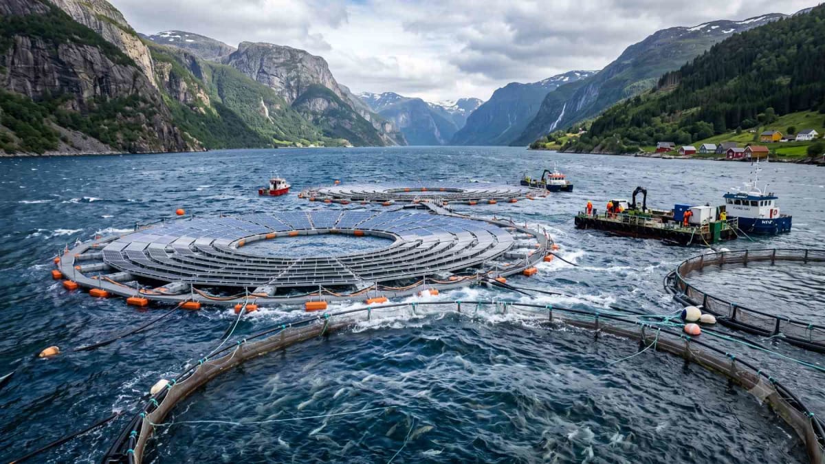 Floating Solar Rings Power Norwegian Cod Farm in Ocean First