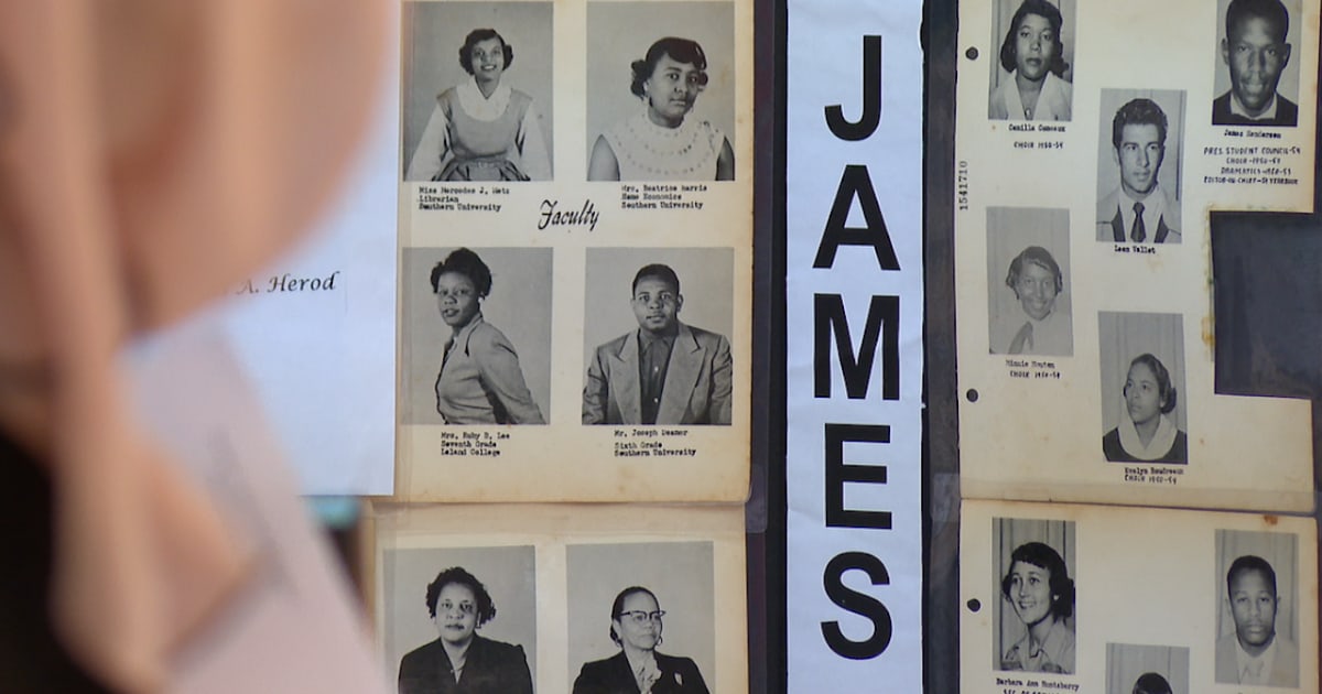 Alumni of James A. Herod High School celebrating their school's 70th anniversary at church gathering