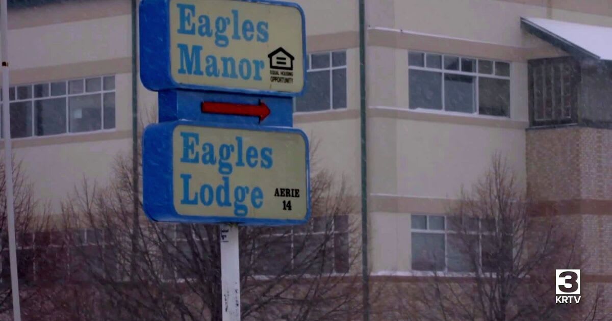 Eagles Manor senior living facility building exterior in Great Falls Montana