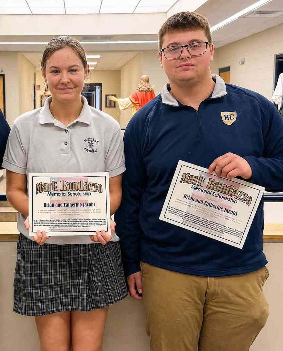 Two Helias Seniors Win Scholarship Honoring War Veteran