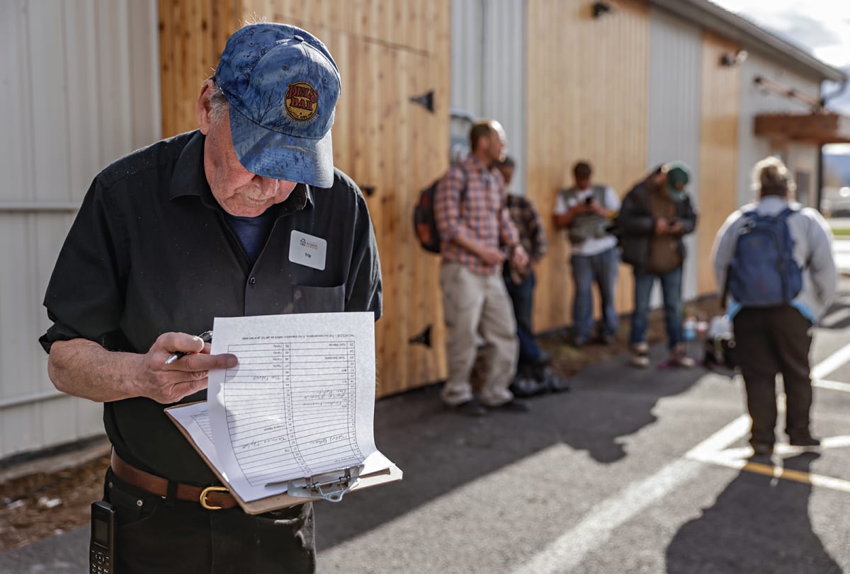 Volunteers and staff working together at Montana community nonprofit serving families in need