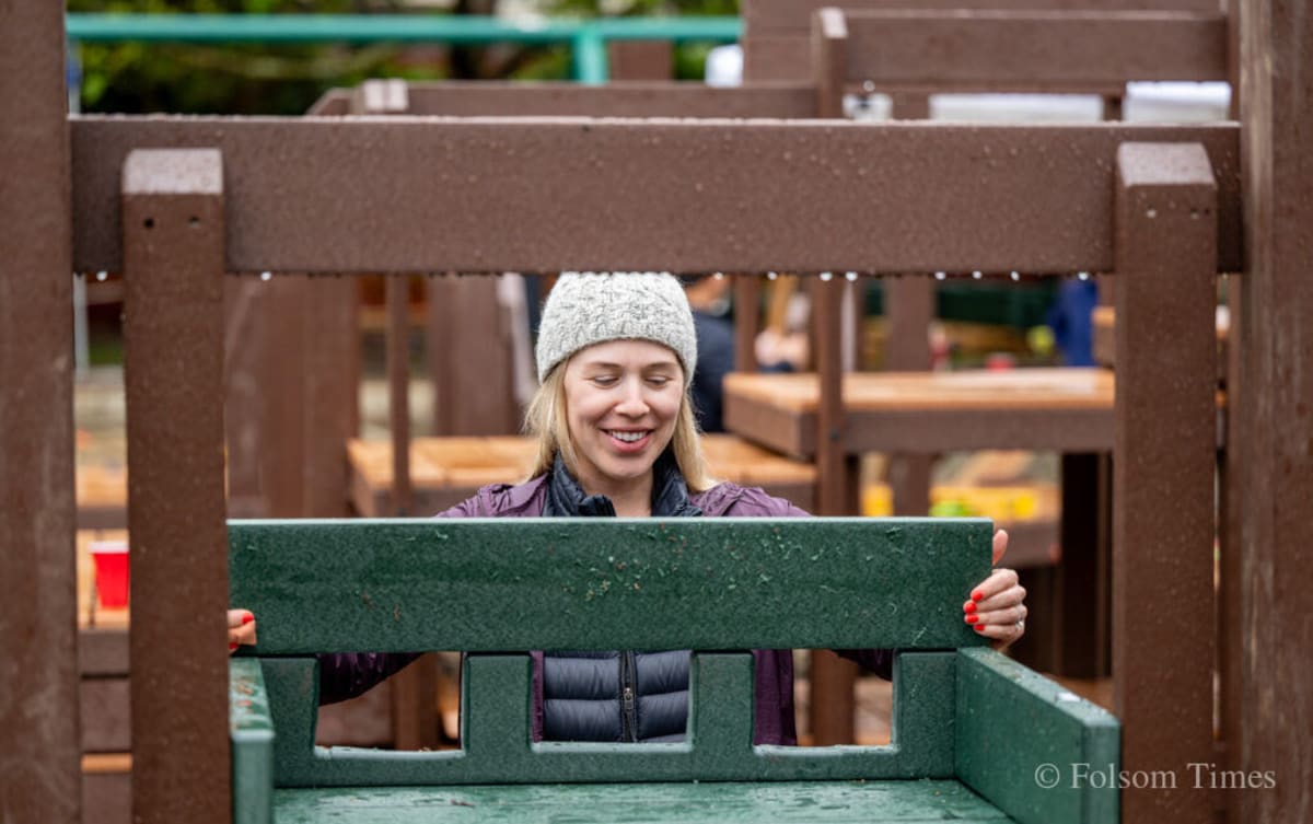 Folsom Volunteers Build Castle Park Playground in the Rain - Image 2
