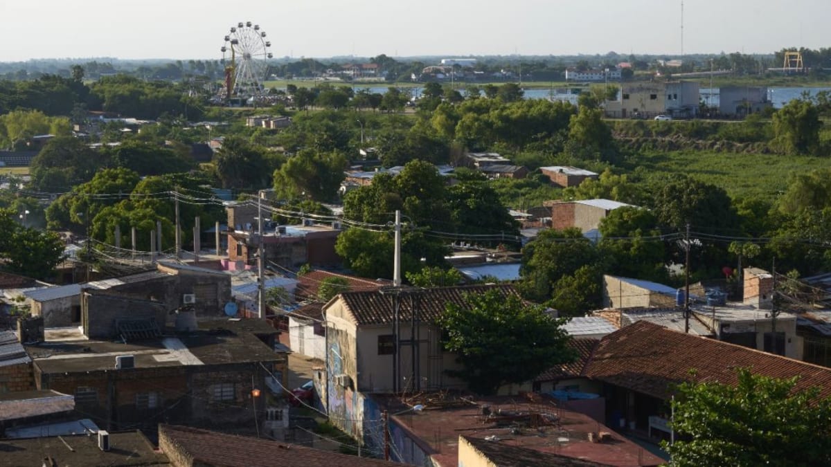 Modern skyline of Asunción, Paraguay showing new towers and development in capital city