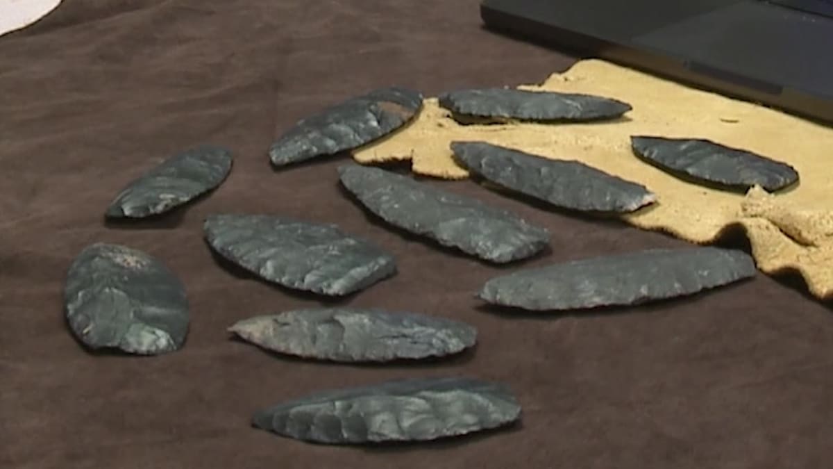 Ancient black triangular stone tools from Adena Culture discovered by Ohio teenager in 2020