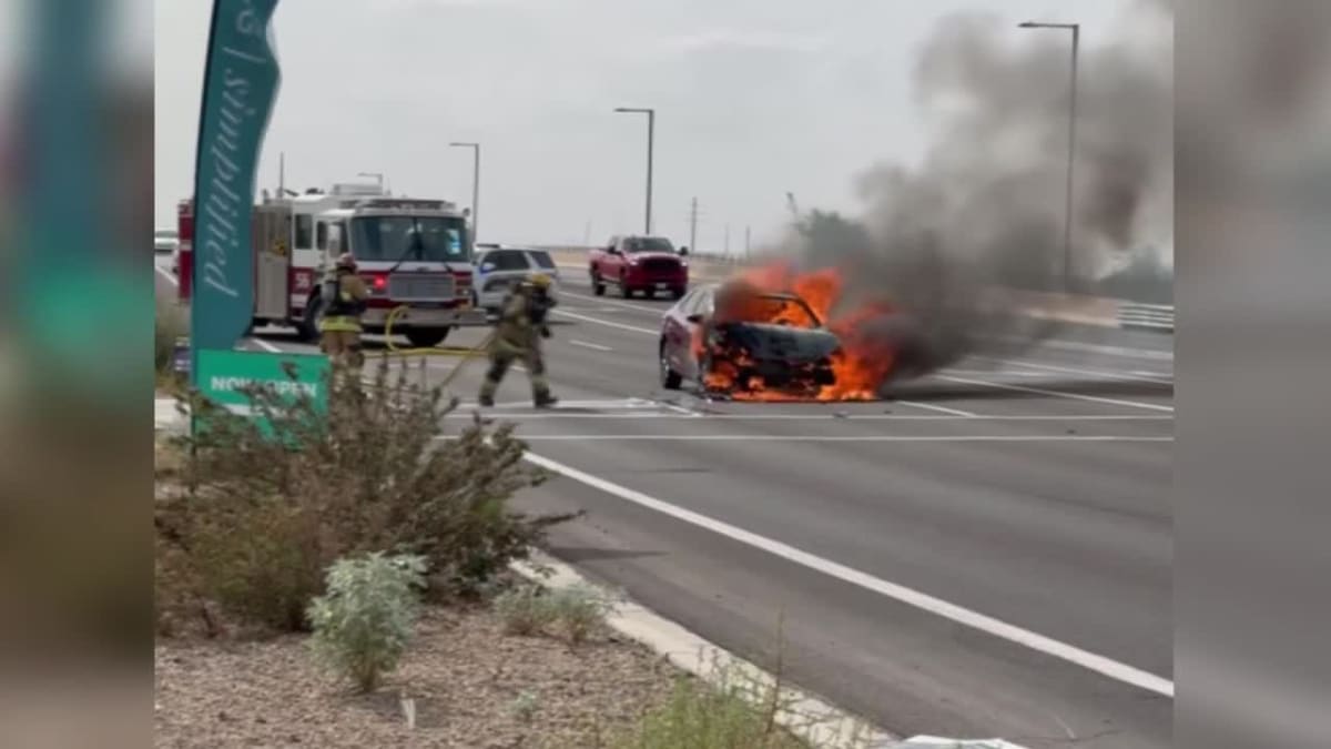 Firefighter's Wife Saves Driver from Burning Car in Phoenix