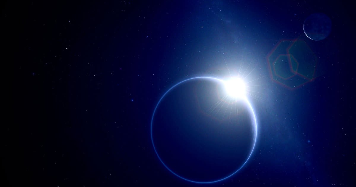 Artist rendering of small icy planet with thin atmosphere in distant Kuiper Belt beyond Neptune