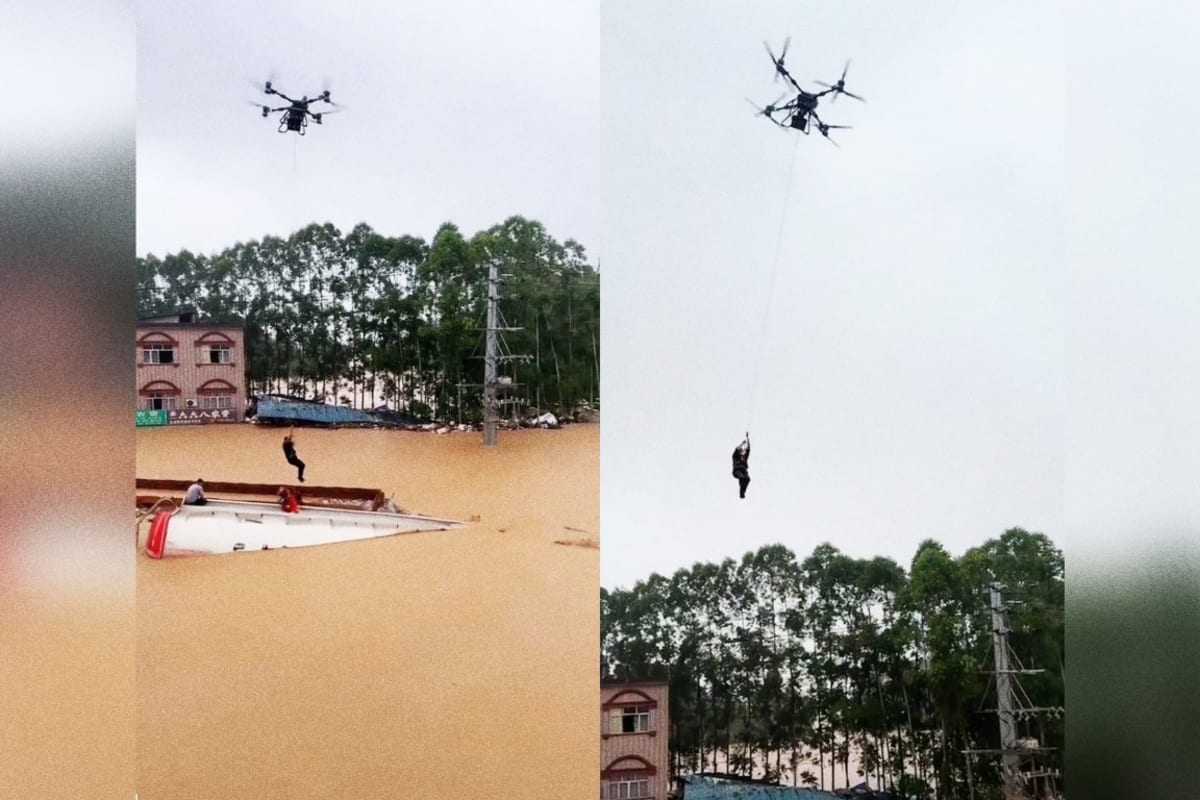 Drone Rescues Two Men From China Floodwaters - Image 2