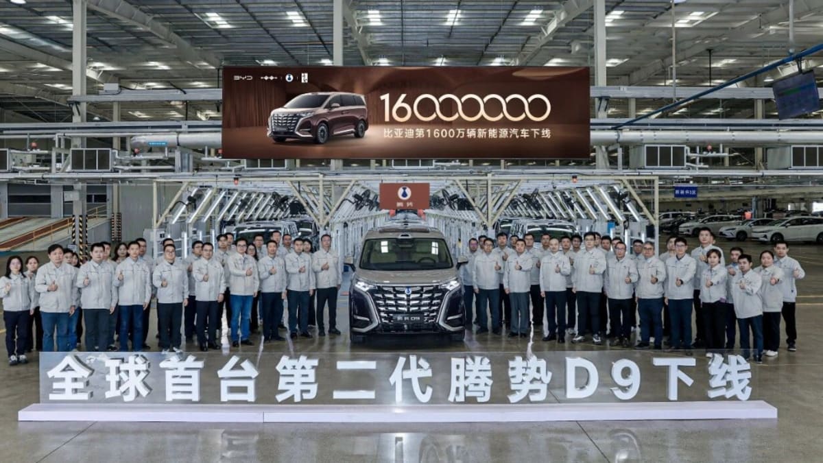BYD Hits 16 Million Electric Vehicles Produced in China