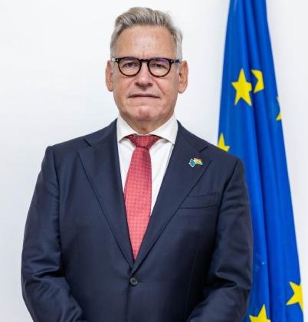EU and Ghanaian flags side by side at diplomatic celebration marking partnership anniversary
