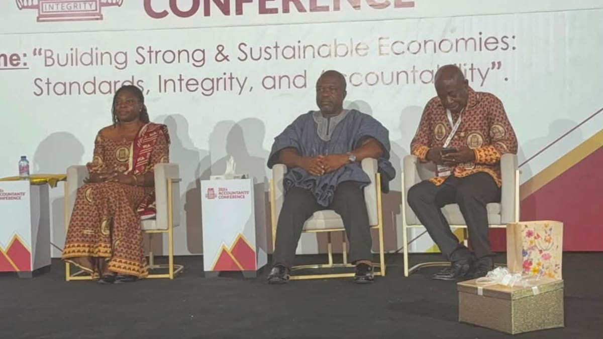 Large gathering of accounting professionals at closing ceremony in Ho, Ghana