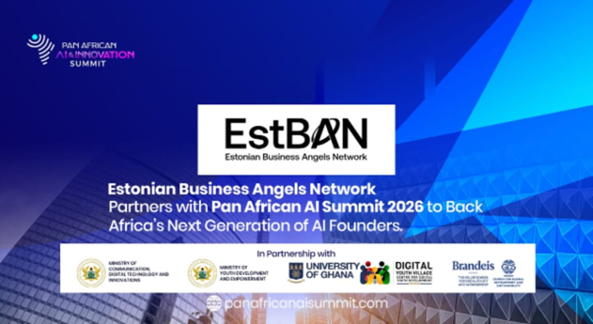 African entrepreneurs presenting artificial intelligence innovations to international investors at technology summit