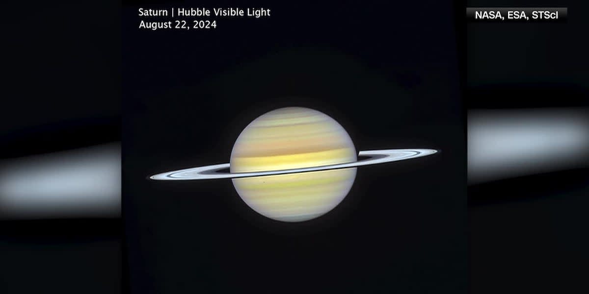 Saturn's rings and surface shown in unprecedented clarity from NASA space telescopes