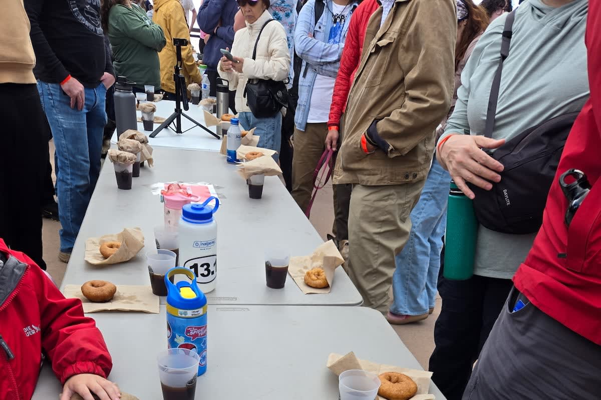 285 People Set Doughnut Dunking Record on Pikes Peak - Image 4