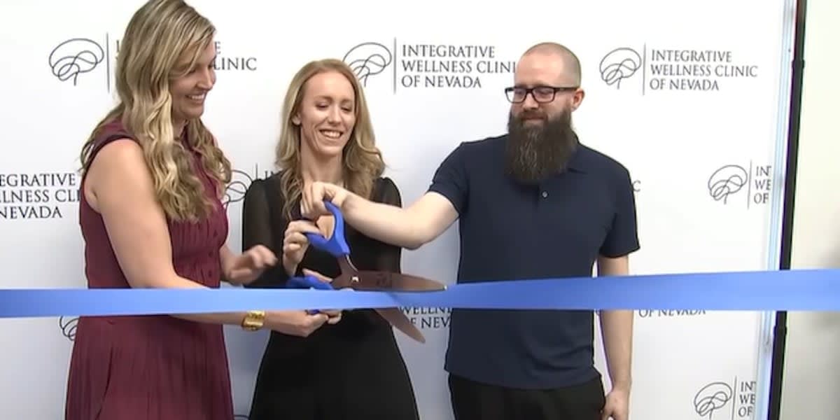 Patient using neurofeedback brain training equipment at mental health clinic in Henderson Nevada