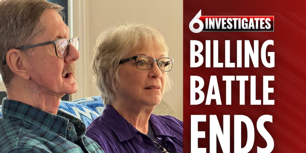 Don and Jane Stegall of Galena reviewing medical bills and certified apology letter from Lincare