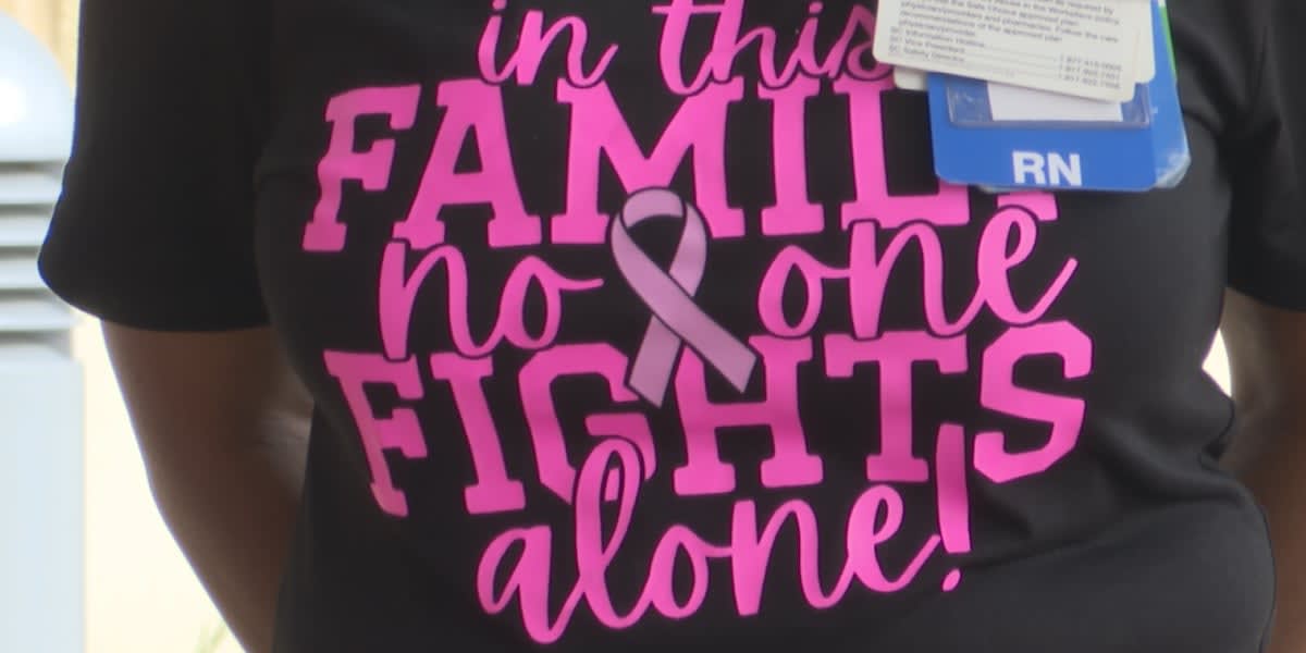 Cancer survivors and hospital staff gathering together at celebration event in Temple Texas